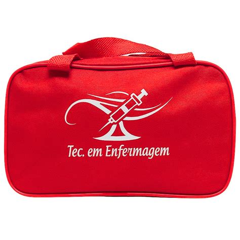 Bolsa Para Tecnico De Enfermagem - Bolsa Tec. em Enfermagem - Técnico de Enfermagem - Vermelha / Bco ...