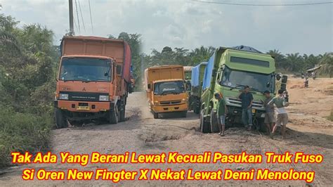 Tak Ada Yang Berani Lewat Kecuali Pasukan Truk Fuso Si Oren New Fingter