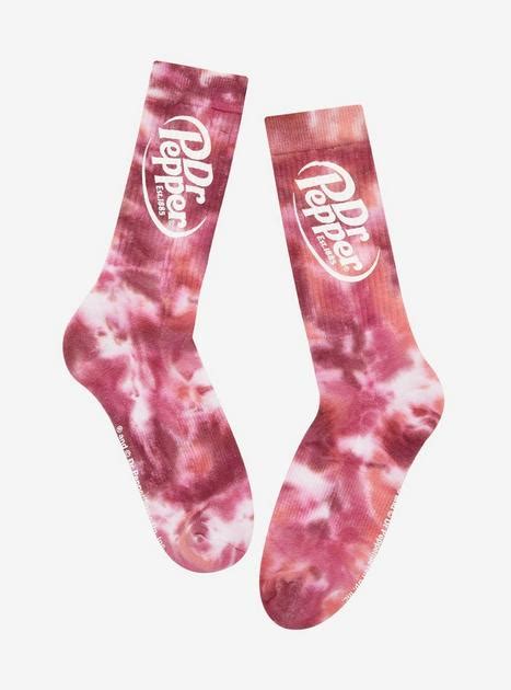 Dr Pepper Tie Dye Crew Socks Hot Topic