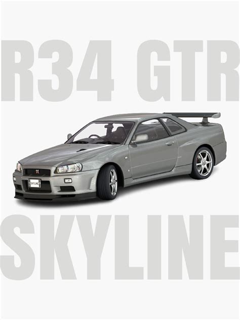 R Skyline Gtr Sticker For Sale By Motoshift Redbubble