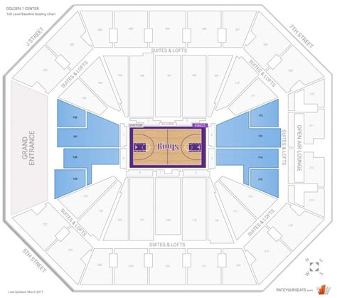 golden 1 center detailed seating chart