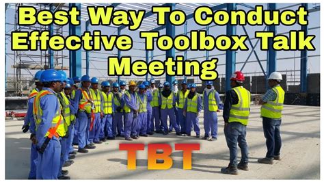 How To Conduct Toolbox Talk Meeting Best Way To Give Toolbox Talk