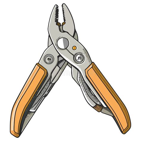 Metallic Hand Tool Pliers Key Stock Vector Illustration Of Pocket