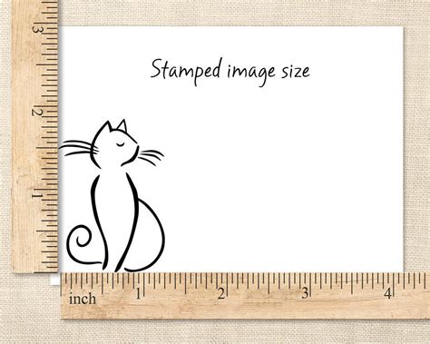 Sophisticated Cat Rubber Stamp, Cat Lovers Gift, Feline Kitty Animal ...