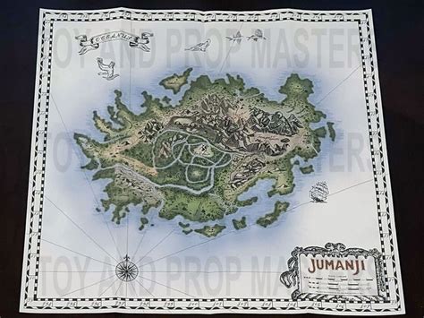 Large Finest Jumanji Film Replica Map Prop Welcome To The Jungle The Next Level Jack Black