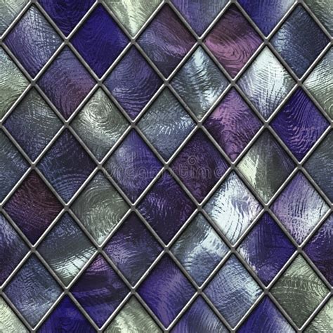 Stained Glass Seamless Texture With Pattern For Window Colored Glass