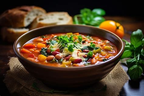Premium Ai Image Instant Pot Hearty Minestrone Soup Italian Recipe