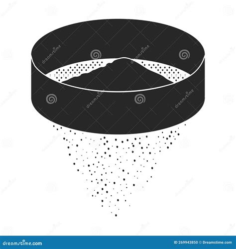 Flour Of Sieve Vector Icon Black Vector Icon Isolated On White