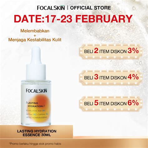 Jual Focalskin Hydrating Serum 8x Hyaluronic Acid Moisturizer Essence