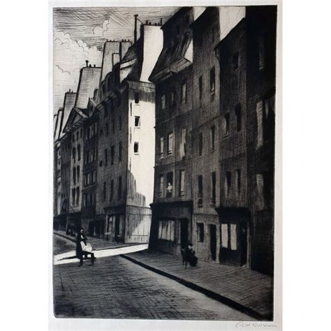Crw Nevinson 1889 1946 Quartier Latin Drypoint Etching
