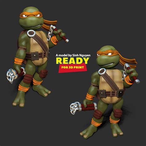 Michelangelo Teenage Mutant Ninja Turtles 3d Model By Sinh Nguyen