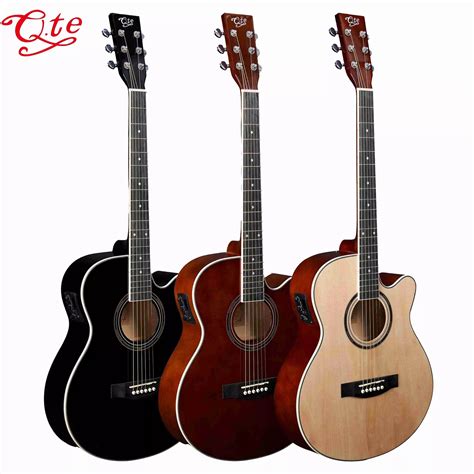 Cheap Oem Hot Sale New Model Willow Top Cool Acoustic Electric Guitar China Electric Guitar