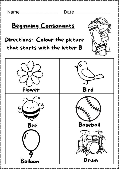 School Express Beginning Consonants Education World Worksheets Library