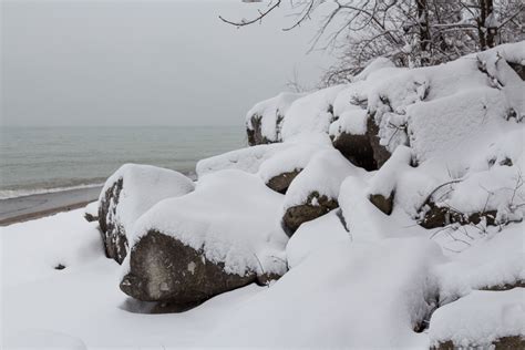 Snowfall on the Lake Michigan Beachfront • Rose Clearfield