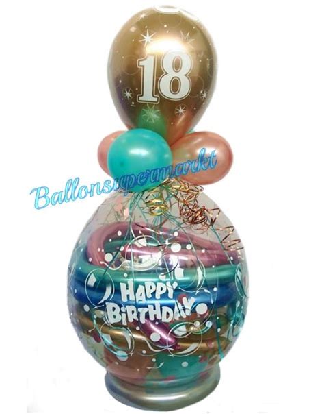 Geschenkballon Geburtstag Happy Birthday Chrome Geschenk Im