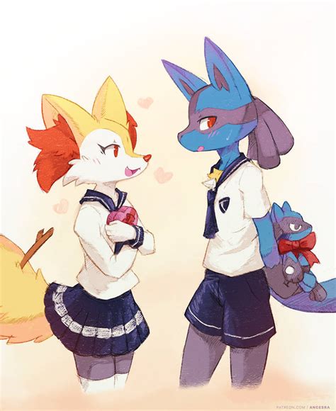 Braixen Lucario 4 By Ancesra On Deviantart