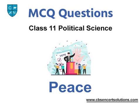 MCQ Class 11 Political Science Chapter 9 Peace With Answers