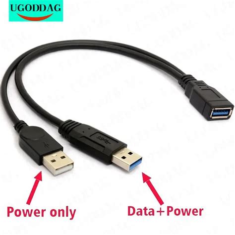 30cm Usb3 0 To Usb 3 0 2 0 Usb Female To Dual Usb Male Extra