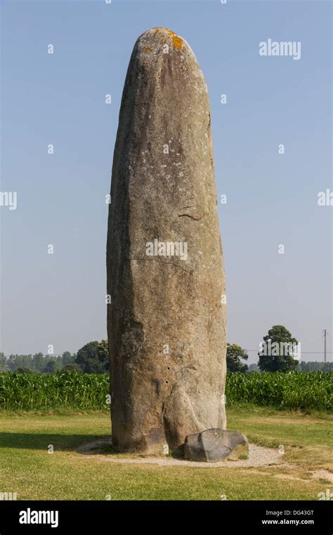 Menhir Ancient Standing Stone Le Champ Dolent Dol De Bretagne