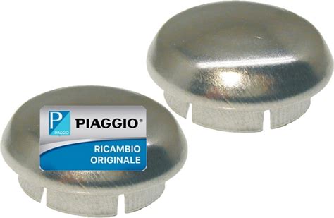 Piaggio KIT 2 TAPPO CROMATO TAMBURO COPRIMOZZO COPRI MOZZO RUOTA