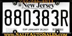 New Jersey Non Resident Temporary License Plates