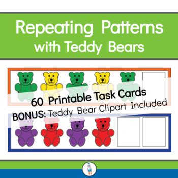 Repeating Patterns AB Math Center Task Cards Teddy Bears TPT