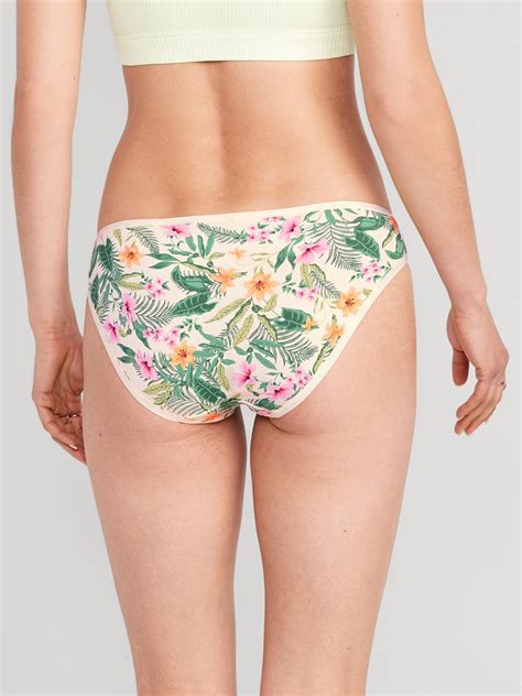 Mid Rise Cotton Blend Bikini Underwear 5 Pack Old Navy