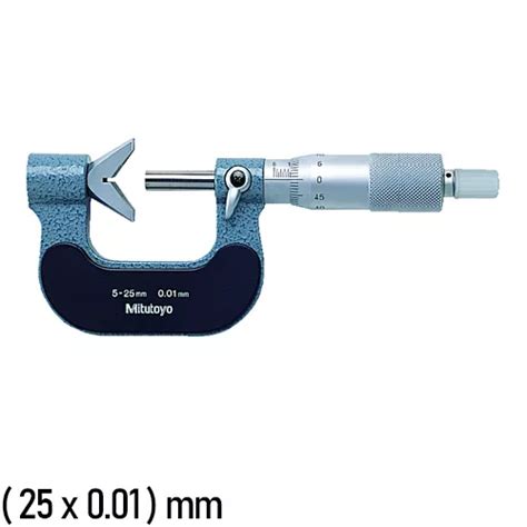 114 121 Mitutoyo V Anvil Micrometer 25 Mm Mrm Metrology