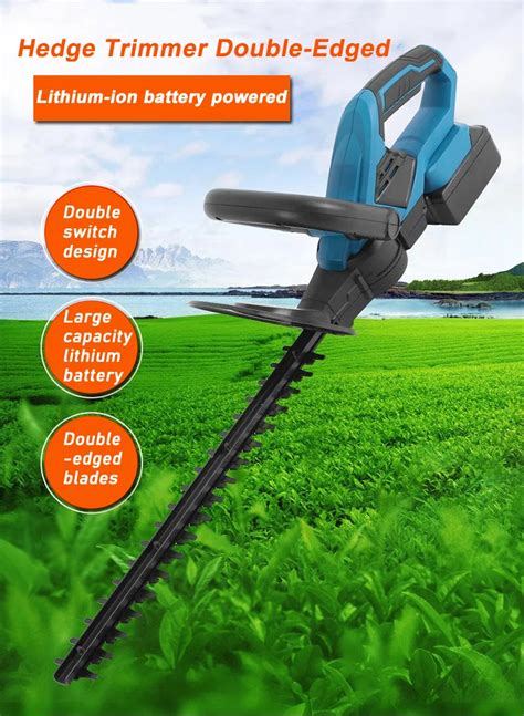 Rechargeable Cordless Hedge Trimmer Electric Shrubbery Trimmer With