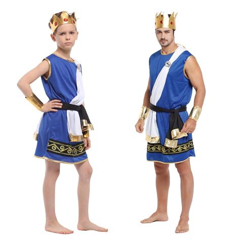 Mens Kids Boys Zeus Cosplay Costume God Of Greek Mythology Halloween