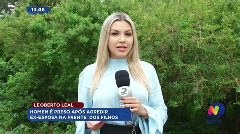 Homem é preso após agredir ex esposa na frente dos filhos em Leoberto Leal