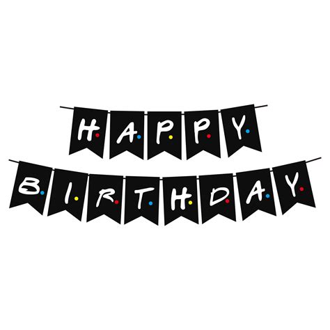 Buy Friends TV Show Happy Birthday Party Banner Sign, Pre-Assemble ...