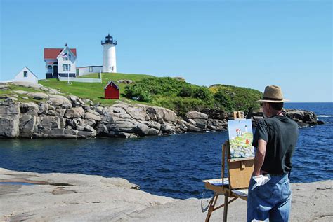 Painting Nubble Lighthouse Photograph by Phyllis Taylor | Fine Art America