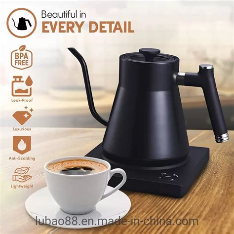 1200W Ultra Fast Boiling Gooseneck Kettle Temperature Control Electric