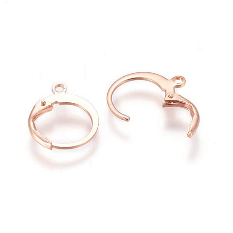 Honeyhandy 304 Stainless Steel Leverback Earring Findings With Loop