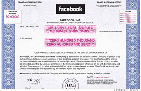 Facebook scraps its paper stock certificates - May. 22, 2012