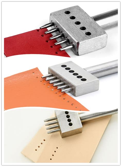 Full Set Leather Craft 4568mm Spacing Hole Stitch Punch Etsy