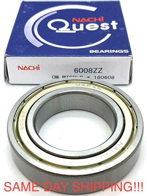 6008-ZZ Nachi Double Shield 40x68x15mm 6008ZZ 6008Z - Rodavictoria USA