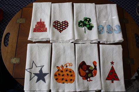 Set of 8 Holiday Kitchen Towels Birthday Valentines St