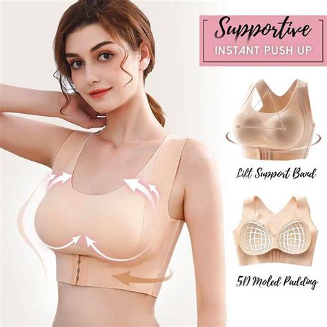 Wirefree Bras For Women Clearanceaieott Plus Size Casual Sexy Front Closure Lace Push Up Bra