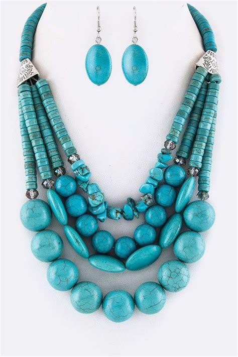 Never Enough Turquoise Necklace Set Turquoise Jewelry Necklace