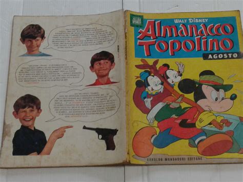 WALT DISNEY ALBI DORO ALMANACCO DI TOPOLINO N 8 Agosto DEL 1967