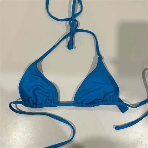 Skims Women S Blue Bikini And Tankini Tops Depop