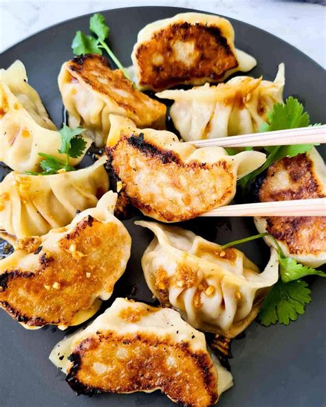 Pan Fried Dumplings Pot Stickers Casually Peckish