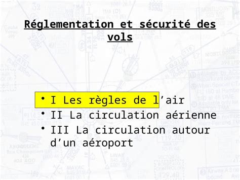 Ppt R Glementation Et S Curit Des Vols I Les R Gles De Lair Ii La