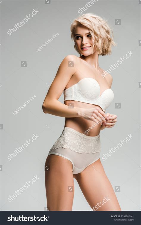 Beautiful Sexy Girl Lingerie Smiling Posing Stock Photo Edit Now 1399982441