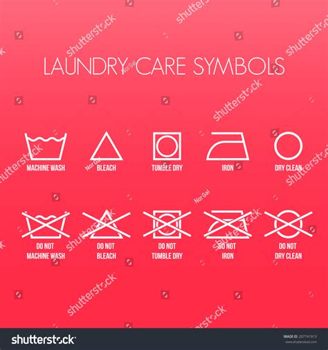 Laundry Care Symbols Vector Graphic Stock Vector (Royalty Free ...