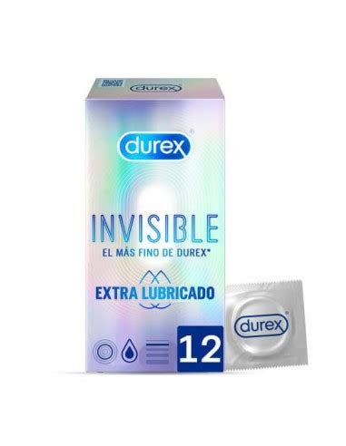 DUREX PRESERVATIVO INVISIBLE EXTRA FINO EXTRA LUBRICADO 12 UNIDADES