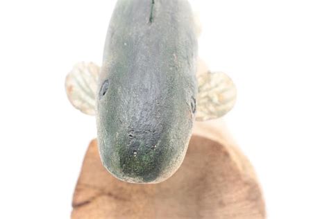 Folk Art Painted Wood Fish And Sculpture Décor Ebth