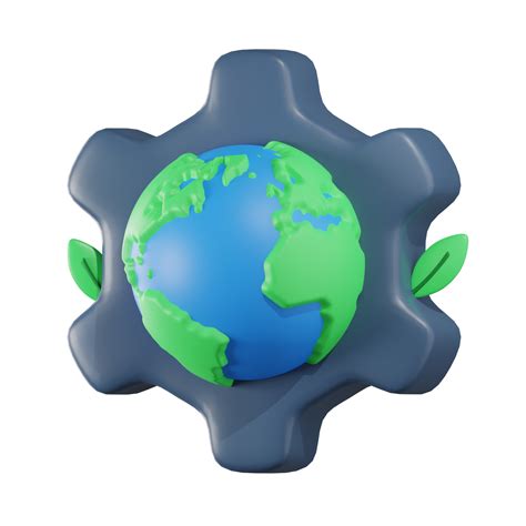 Earth Gear Earth Day 3D Illustration 12440319 PNG